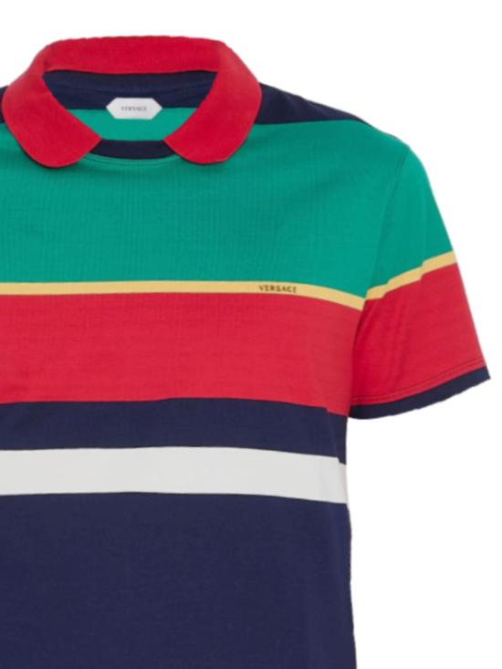 26SS 베르사체 폴로 티셔츠 1024579 1A178906G870 BRIGHT GREEN BRIGHT YELLOW LIP - VERSACE