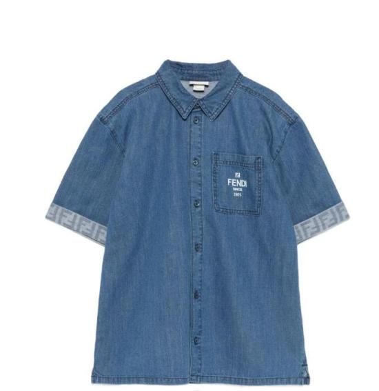 26SS [키즈] 펜디 셔츠 JMC212 AVWIF0QG0 Dark blue