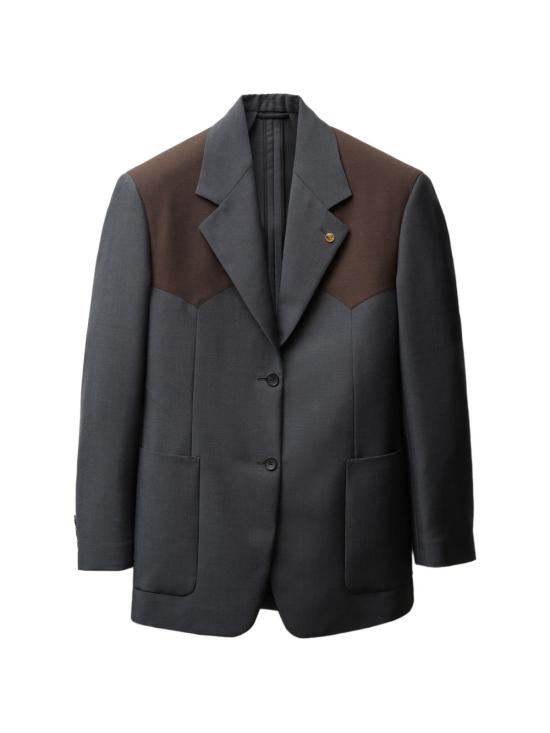 26SS 베르사체 수트 자켓 1024375 1A176692EW30 CHARCOAL CHOCOLATE