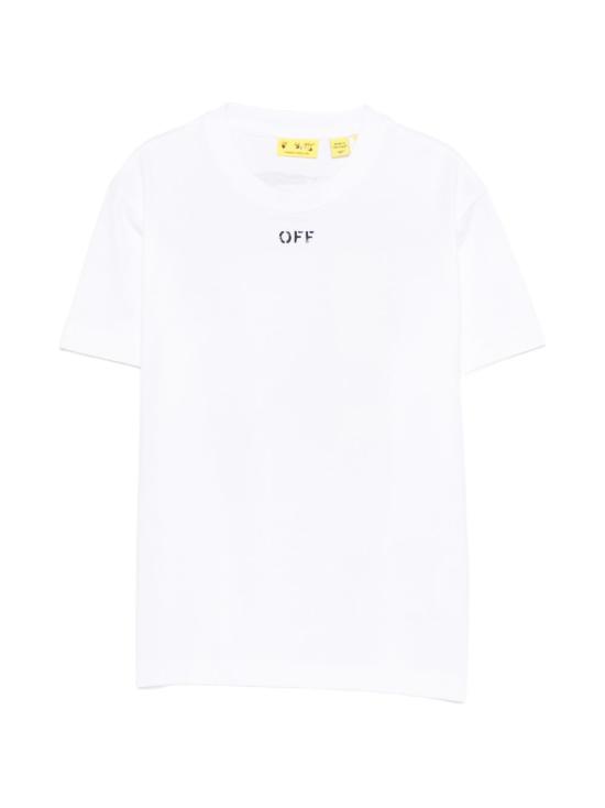 26SS [키즈] 오프화이트 티셔츠 44BAA002S26J006 100 White
