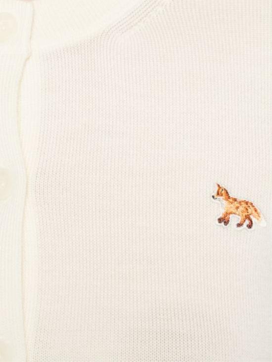 26SS 메종키츠네 베이비 폭스 메리노 레귤러 가디건 PW00502KT1181 0383 PURE ECRU - MAISON KITSUNE