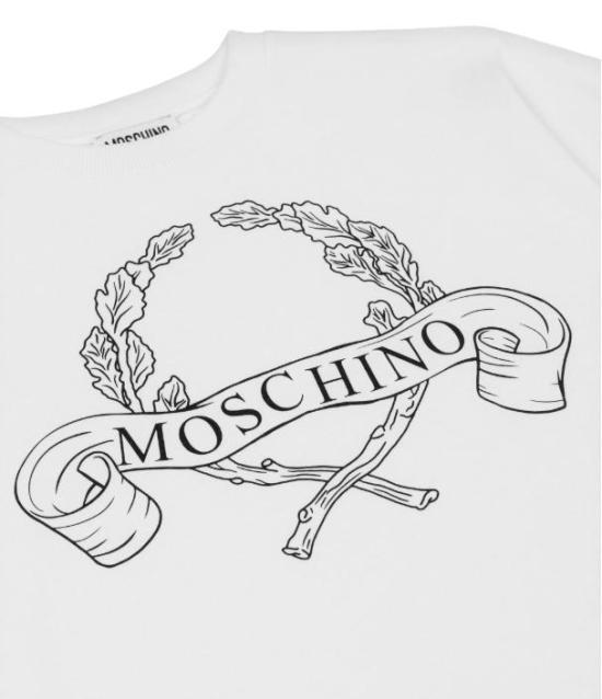 26SS [키즈] 모스키노 티셔츠 HUM05RLAA02 10101 Bianco - MOSCHINO