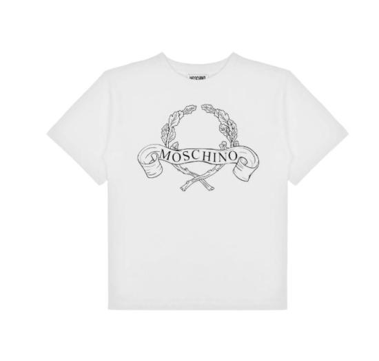 26SS [키즈] 모스키노 티셔츠 HUM05RLAA02 10101 Bianco