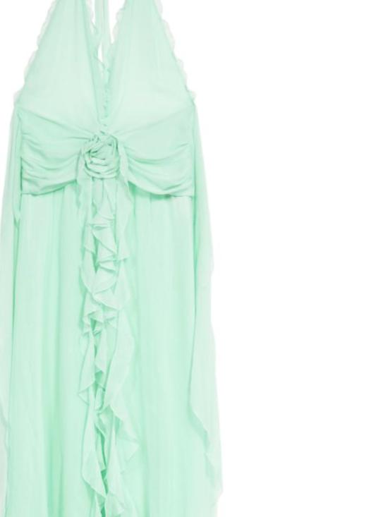 26SS 블루마린 미디 원피스 P622A803A N0477 GREEN LILY - BLUMARINE