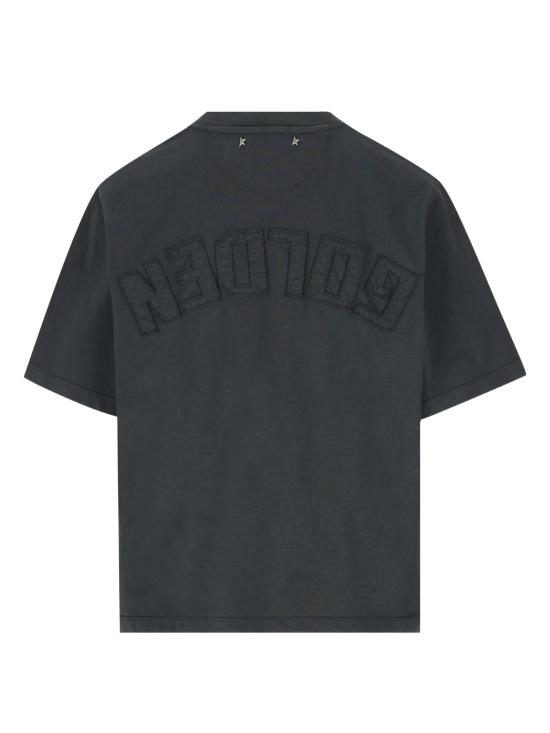 26SS 골든구스 반팔 티셔츠 GWP01874 P00157690456 Washed black - GOLDEN GOOSE