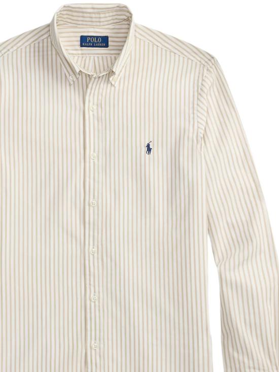 26SS 폴로 랄프로렌 긴팔 셔츠 710B15595 007 3249G WHITE COASTAL BEIGE - POLO RALPH LAUREN