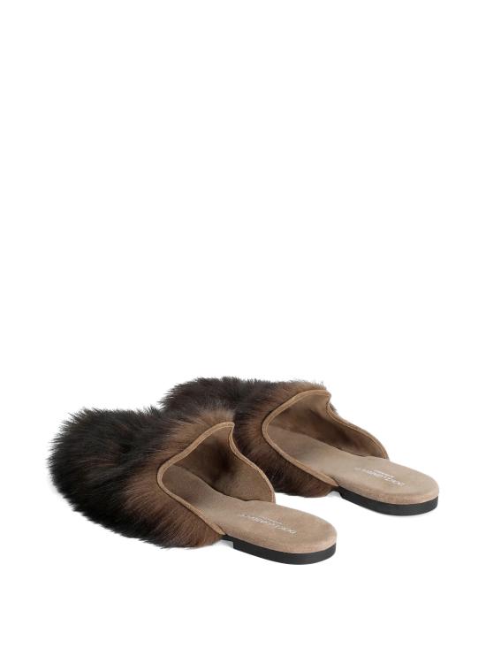 26SS 돌체앤가바나 시어링 스웨이드 슬리퍼 CI0224 A9Y9380093 Mogano - DOLCE & GABBANA