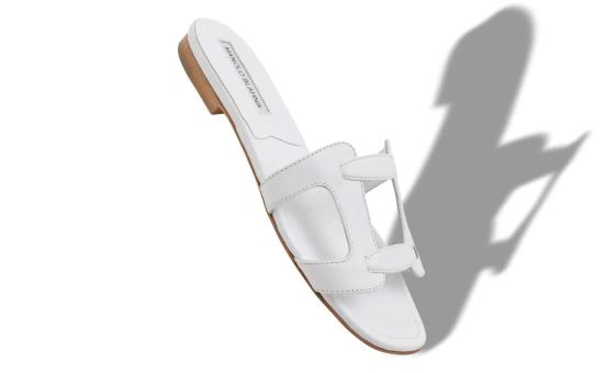 26SS 마놀로 블라닉 뮬/슬리퍼 1263154 00011012 WHIT - MANOLO BLAHNIK