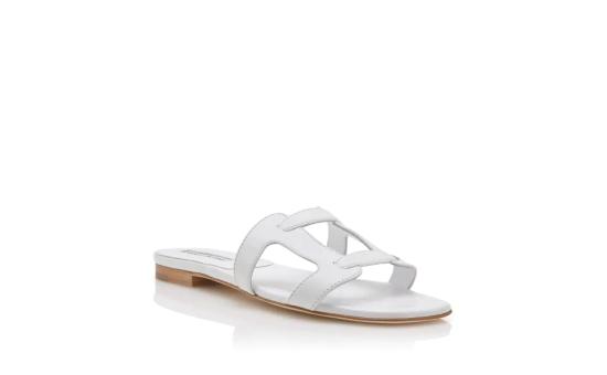 26SS 마놀로 블라닉 뮬/슬리퍼 1263154 00011012 WHIT - MANOLO BLAHNIK