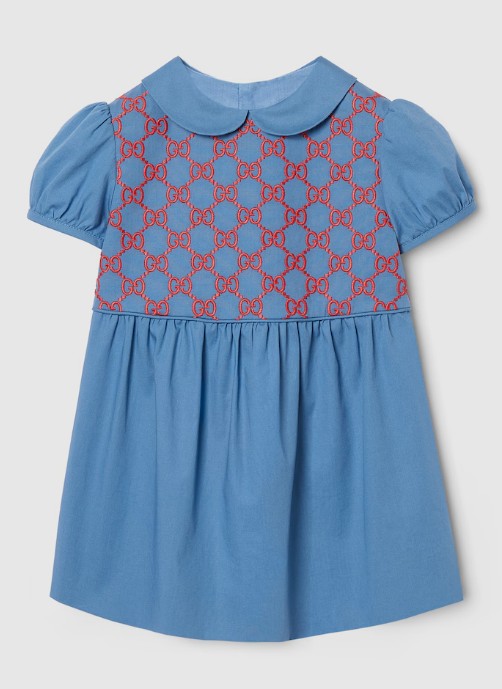 26SS [키즈] 구찌 원피스 856521 ZB3654131 popel metal blue mix