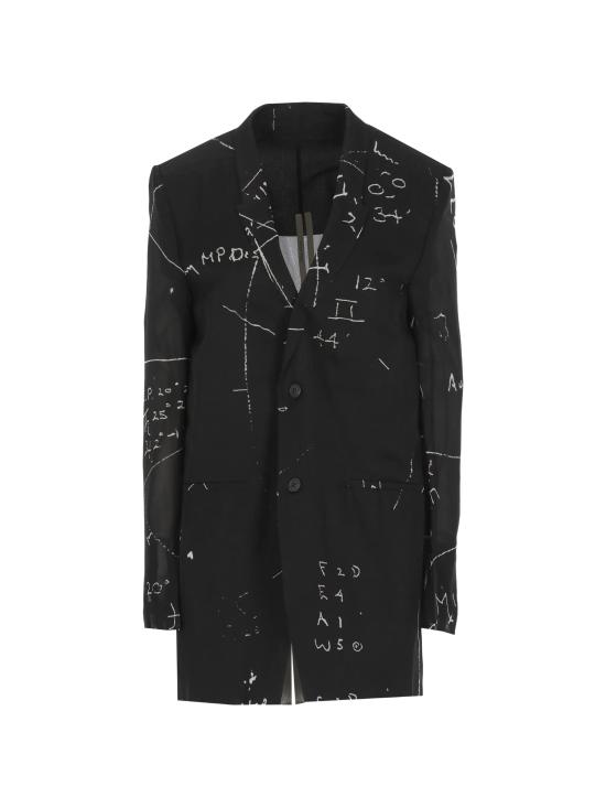 26SS 릭 오웬스 수트 자켓 RP01F6752 SP10911 Black milk