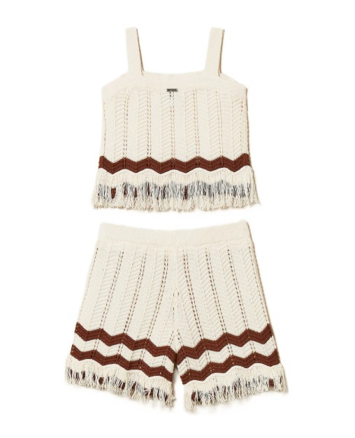 26SS [키즈] 트윈셋 캐주얼 세트 261GJ3021 13198 Milk dark root - TWINSET