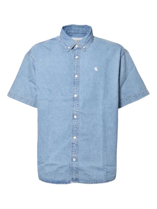 26SS 칼하트 WIP 숏슬리브 루카스 셔츠 I034575 0135BLUE BLEACHED