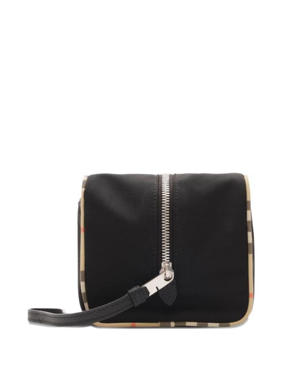 26SS 버버리 라지 체크 트리밍 트래블 파우치 8123542 X - BURBERRY