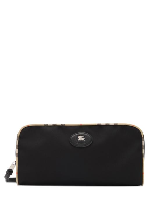 26SS 버버리 라지 체크 트리밍 트래블 파우치 8123542 X