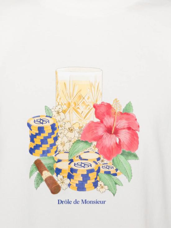 26SS 드롤드무슈 반팔 티셔츠 KTS300CO002 OW Beige - DROLE DE MONSIEUR