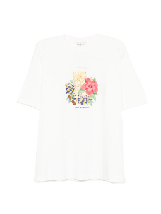 26SS 드롤드무슈 반팔 티셔츠 KTS300CO002 OW Beige