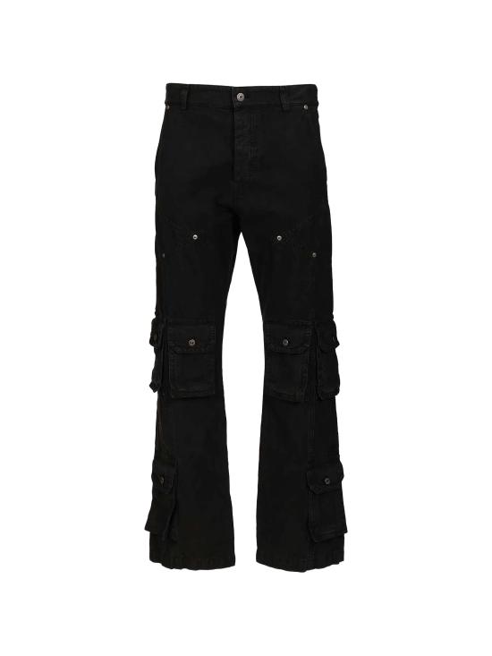 26SS 오프화이트 카고 팬츠 OMCF04IS26FAB00 100 Black