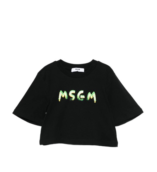 26SS [키즈] 엠에스지엠 티셔츠 S6MSJGTH002 110 Nero black