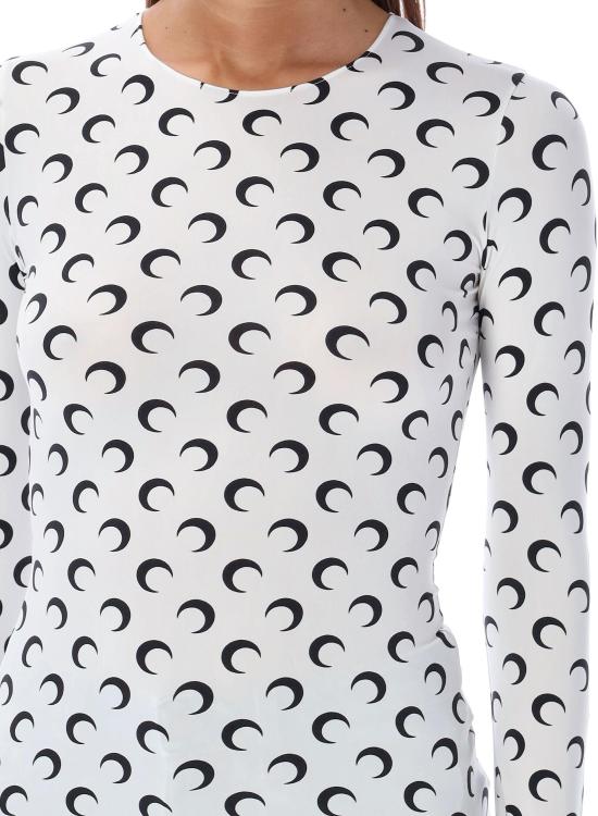 26SS 마린세르 크레센트 문 프린트 긴팔 티셔츠 WTS006ACJER0001WH00 WHITE - MARINE SERRE