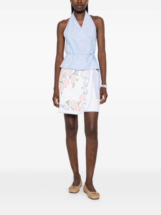 26SS RELAX RE-LUX 미디 스커트 NAGO EMBROIDEREDCOTTON Bianco - OTHER BRANDS