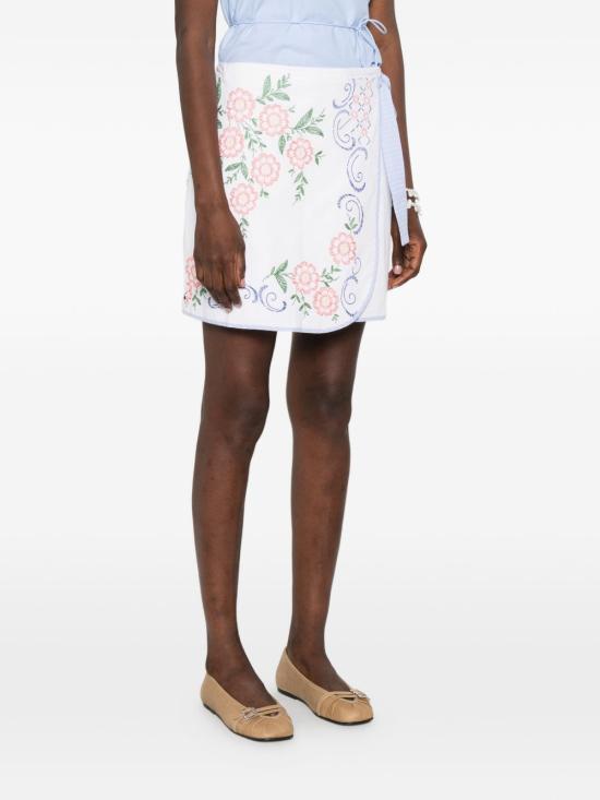 26SS RELAX RE-LUX 미디 스커트 NAGO EMBROIDEREDCOTTON Bianco - OTHER BRANDS