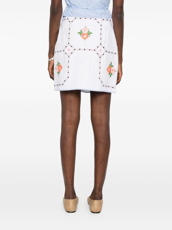 26SS RELAX RE-LUX 미디 스커트 NAGO EMBROIDEREDCOTTON Bianco - OTHER BRANDS