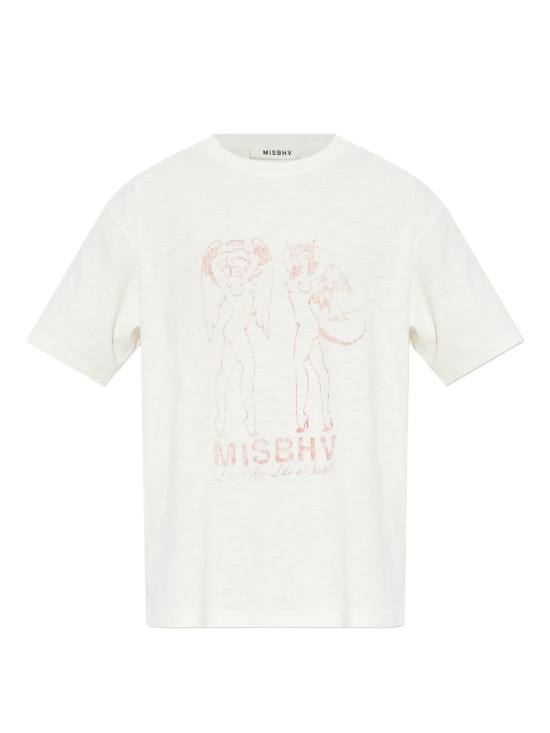 26SS 미스비헤이브 반팔 티셔츠 260U111 OFF WHITE Off White
