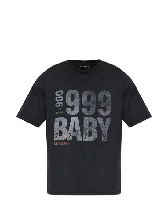 26SS 미스비헤이브 반팔 티셔츠 260U119 WASHED BLACK Washed black