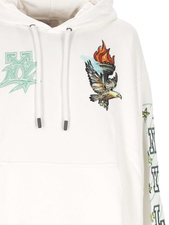 26SS 오프화이트 긴팔 티셔츠 44MBB085Z26F005 055 White green - OFF WHITE