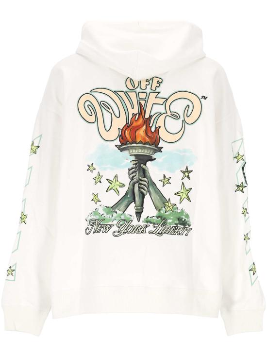 26SS 오프화이트 긴팔 티셔츠 44MBB085Z26F005 055 White green - OFF WHITE