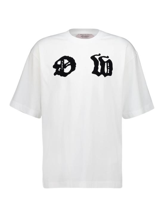 26SS 오프화이트 반팔 티셔츠 44MAA120Z26J001 110 White