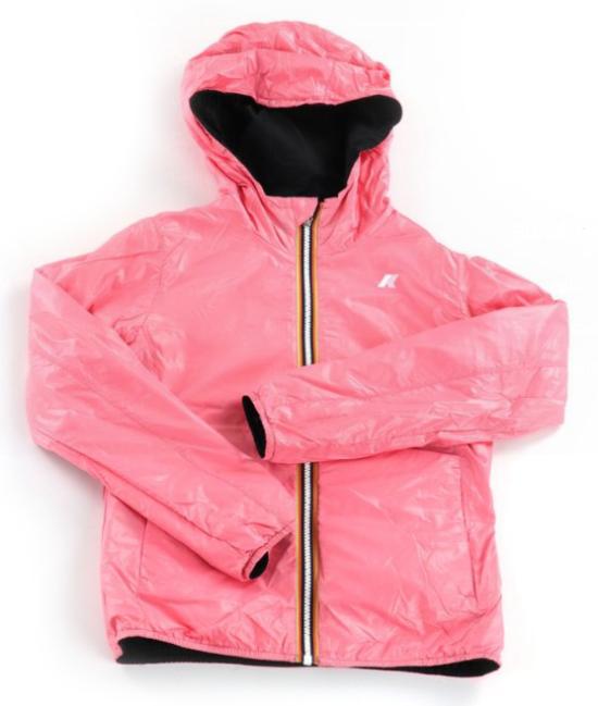 26SS [키즈] 까웨 자켓 K61313W C62 Black pure pink geranium - K-WAY