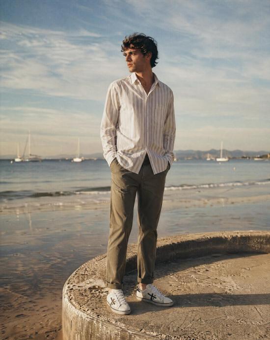 26SS 싸쿠스 긴팔 셔츠 ACT558ML 21651 001 White beige - XACUS