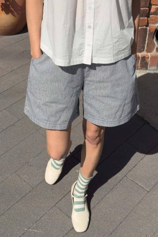  르 본 숍 데님 숏팬츠 르 봉 숍 시티 반바지