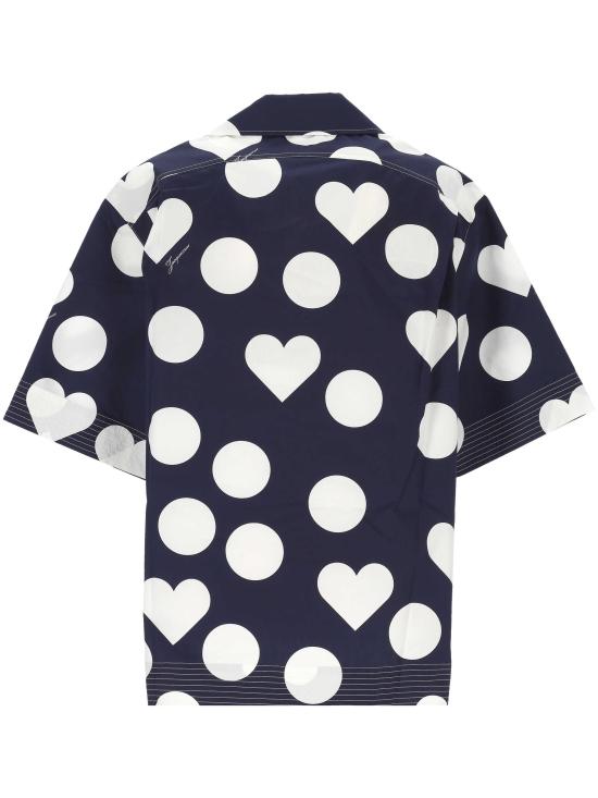 26SS 자크뮈스 셔츠 SHW00567AW00841 3HD PRINT DOTS HEART NAVY W - JACQUEMUS