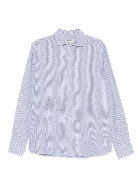 26SS 에콜프 긴팔 셔츠 MCMGASRALFRE0725S26 020 WHITE NAVY STRIPES