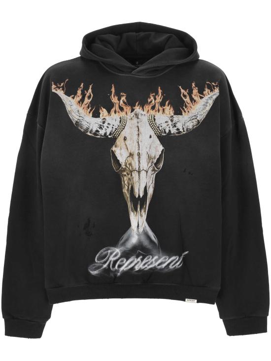 26SS 리프레젠트 긴팔 티셔츠 MLM100610 04 STAINED BLACK