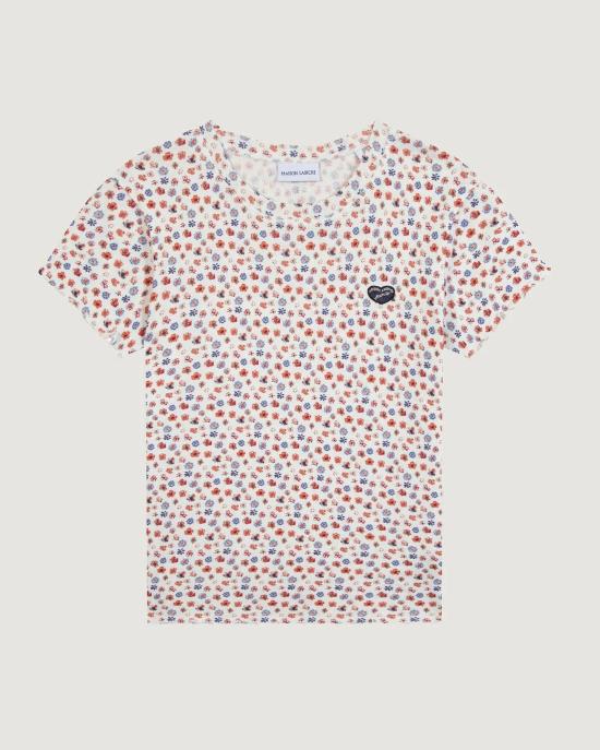 26SS 메종 라비쉬 반팔 티셔츠 ZWFOLIESFLOWERP OFF WHITE