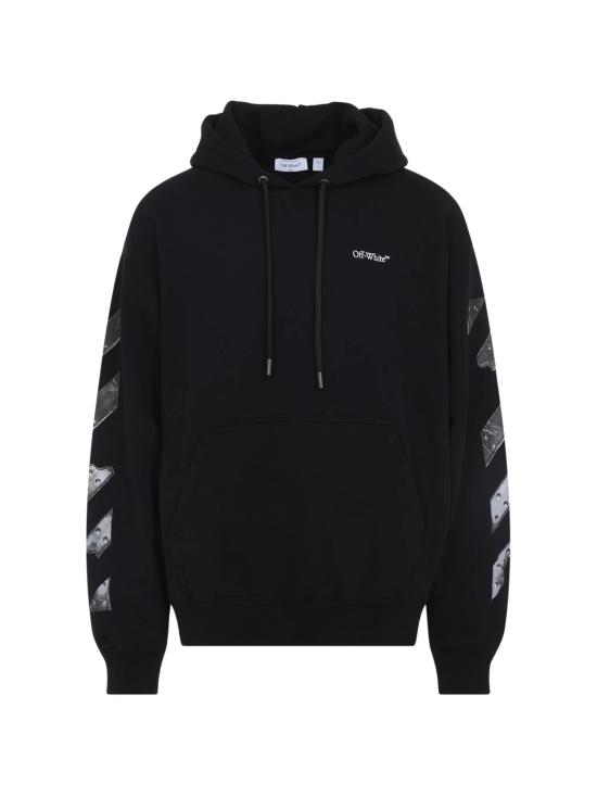 26SS 오프화이트 후드 티셔츠 44MBB085S26F001 Black