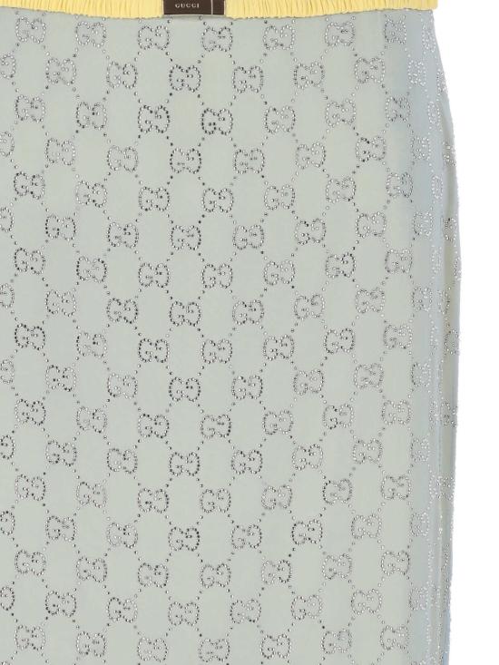 26SS 구찌 미디 스커트 855496 ZARX24141 AQUEOUS - GUCCI