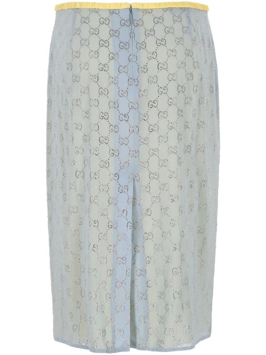 26SS 구찌 미디 스커트 855496 ZARX24141 AQUEOUS - GUCCI