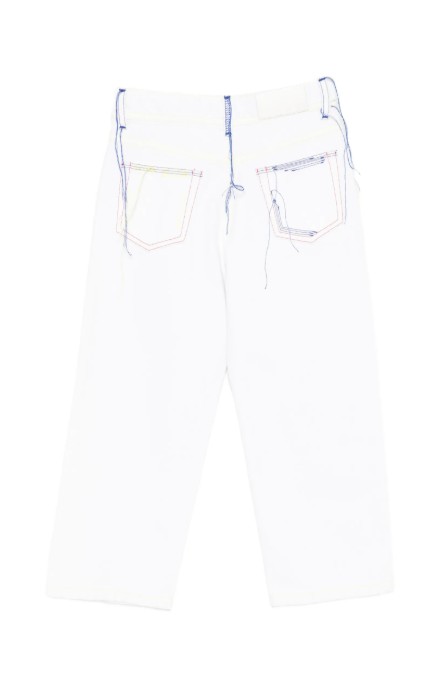 26SS [키즈] 엠에스지엠 스트레이트 팬츠 S6MSJUDP043 001 Bianco white - MSGM