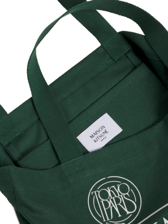 26SS 메종키츠네 토트백 QU05118WW9042 P399 Green - MAISON KITSUNE