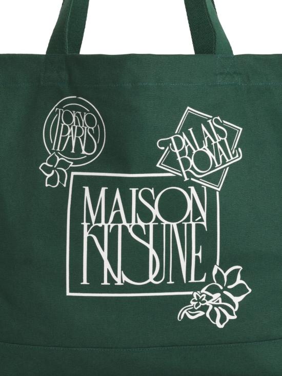 26SS 메종키츠네 토트백 QU05118WW9042 P399 Green - MAISON KITSUNE