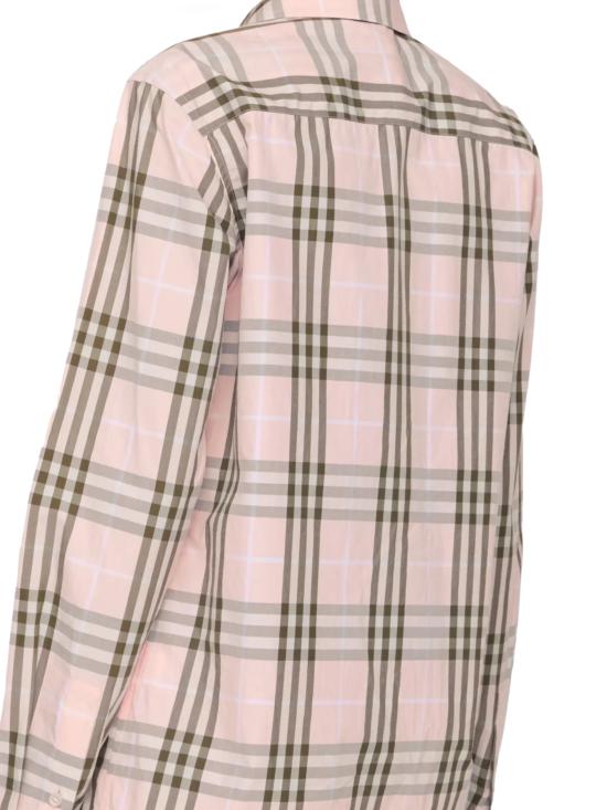 26SS 버버리 레귤러핏 체크 코튼 셔츠 8127212 X MALLOW PINK IP CHECK - BURBERRY