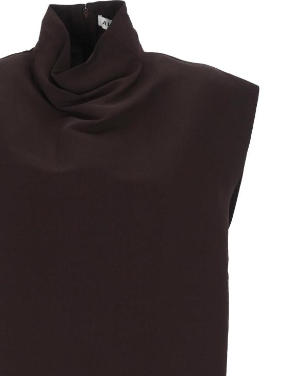 26SS 알라이아 민소매 티셔츠 AA9H1494W144C 413 Aubergine - ALAIA