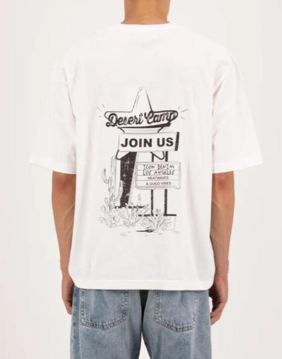 26SS 아이콘데님 반팔 티셔츠 HAAK J8038 White - ICON DENIM
