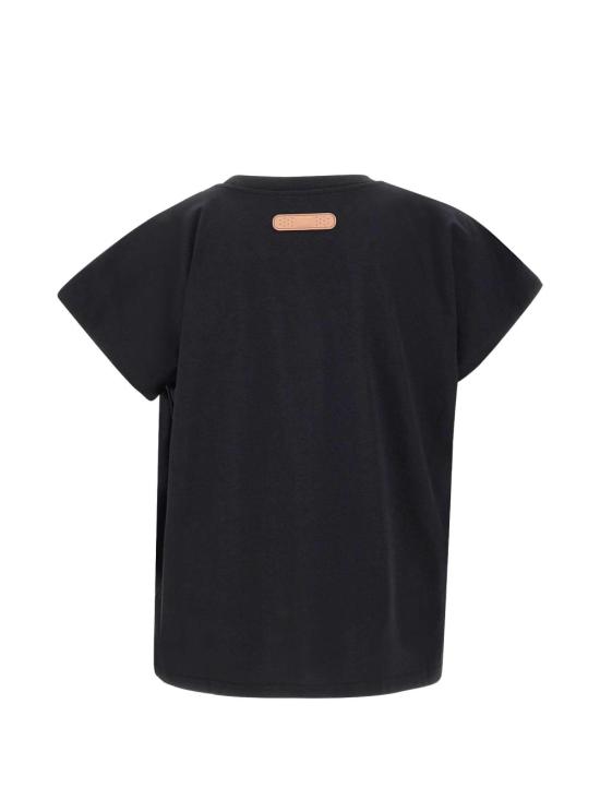 26SS 피디에프 반팔 티셔츠 DFM54033TJ112WORLD BLACK Black - PDF