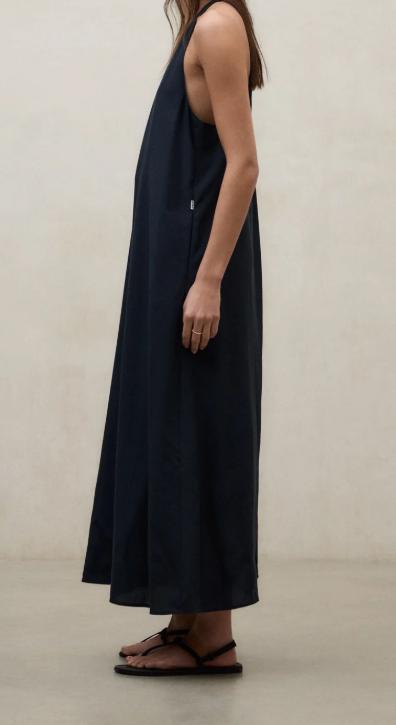 26SS 에콜프 미디 원피스 MCWGADRCROME0344S26 164 Dark navy - ECOALF
